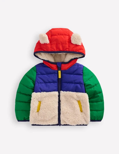 Boys Mixed Borg Jacket
                    
                      
                        Multi ... | Boden UK
