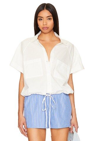 LNA Alpine Short Sleeve Button Up in White from Revolve.com | Revolve Clothing (Global)