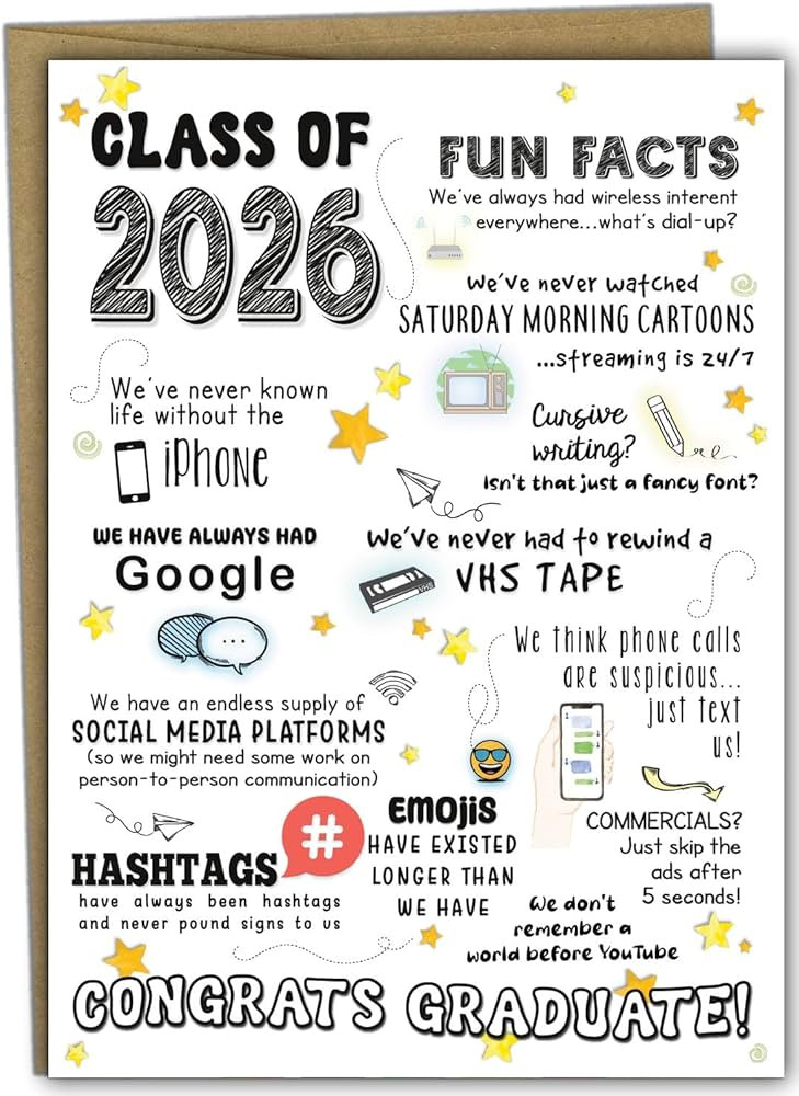 Katie Doodle 2026 Graduation Card - (Made in USA) - Funny High School Graduation Cards 2026, Clas... | Amazon (US)