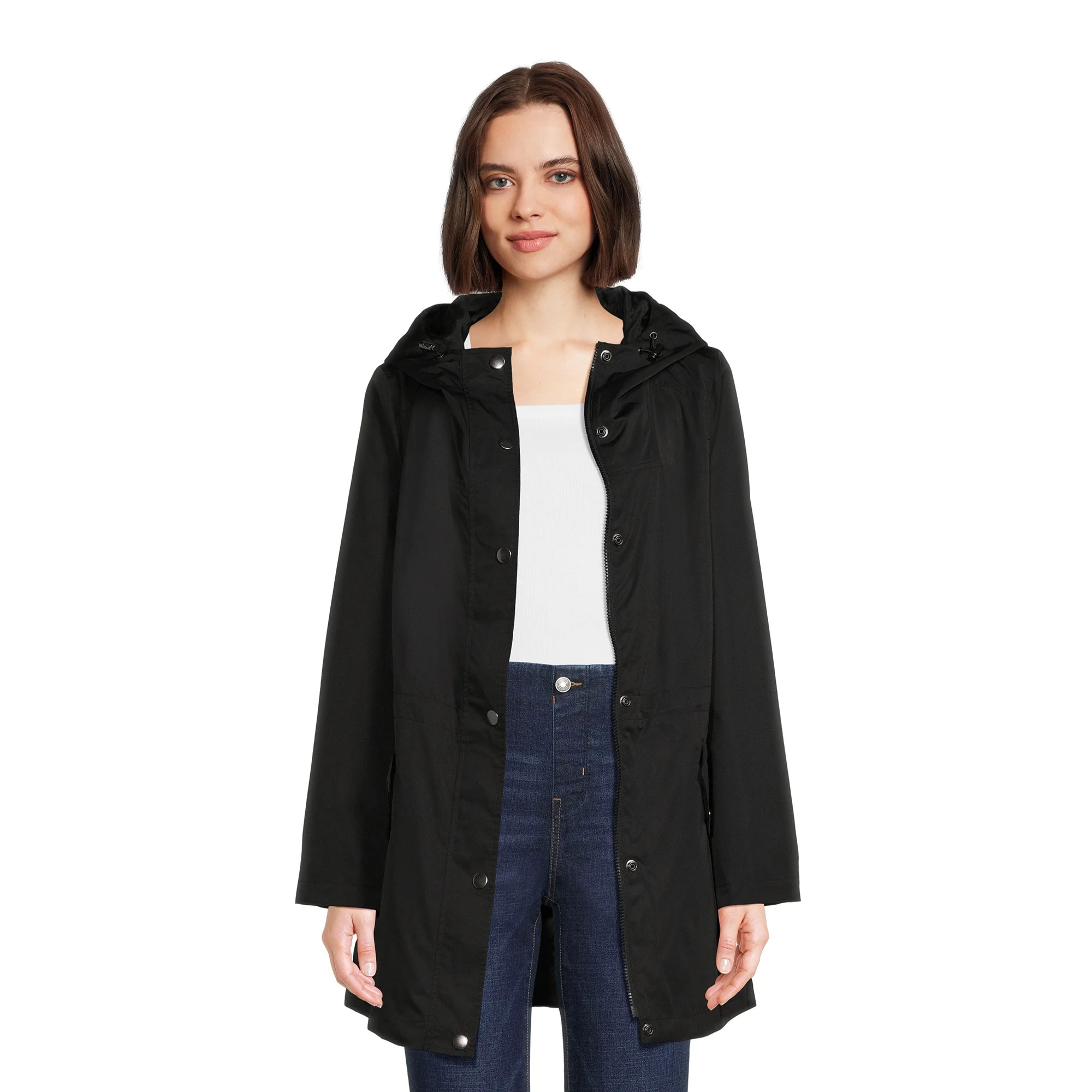 Time and Tru Women's Lightweight Anorak Jacket with Hood, Sizes XS-3X | Walmart (US)