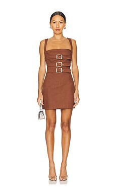 BY.DYLN Cindy Mini Dress in Rust from Revolve.com | Revolve Clothing (Global)