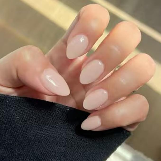 Modelones Nude Press on Nails, Short Almond Fake Nails, Reusable Nail Kit with Nail Glue Adhesive... | Amazon (US)