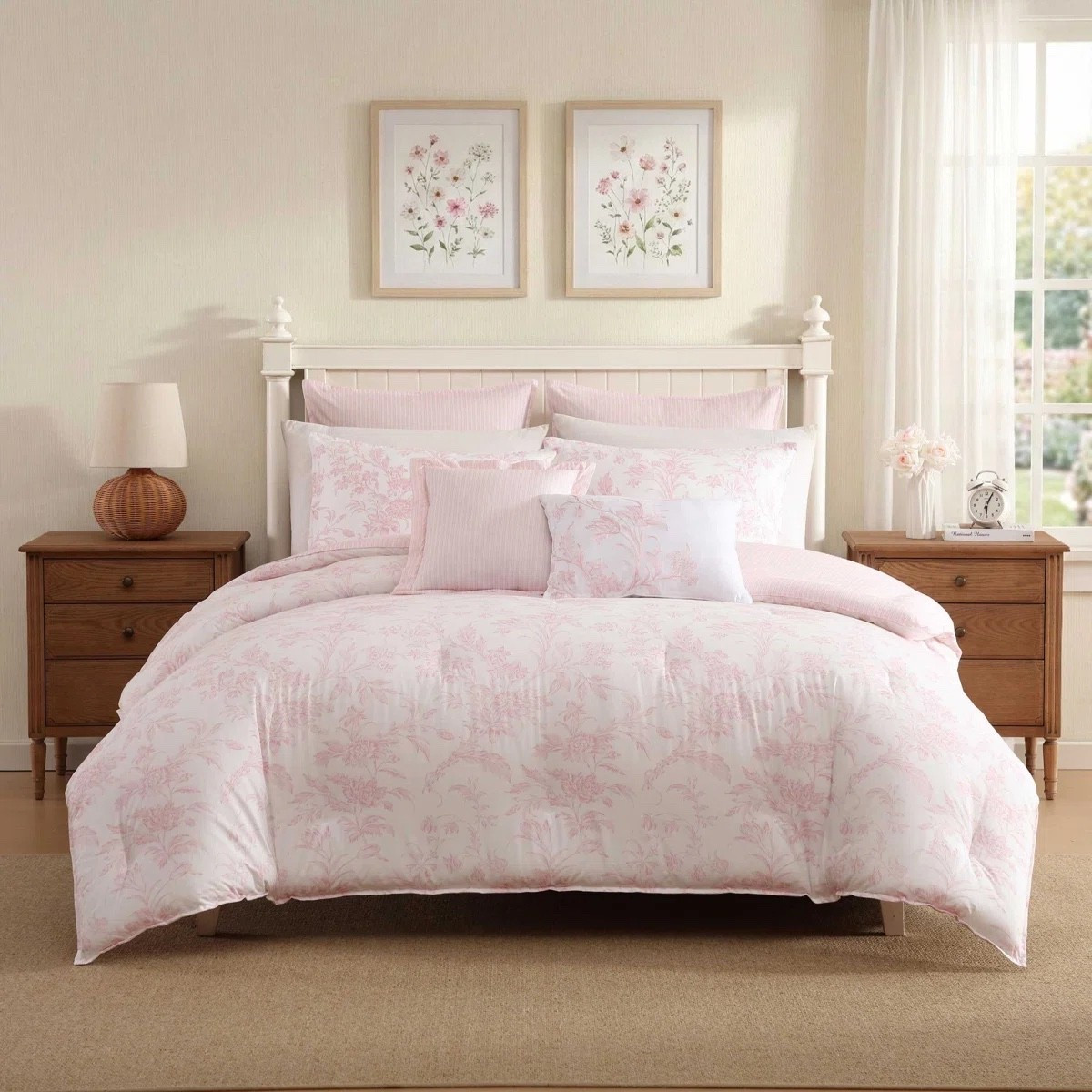 Soft florals, cozy layers, and the prettiest cottage bedroom moment