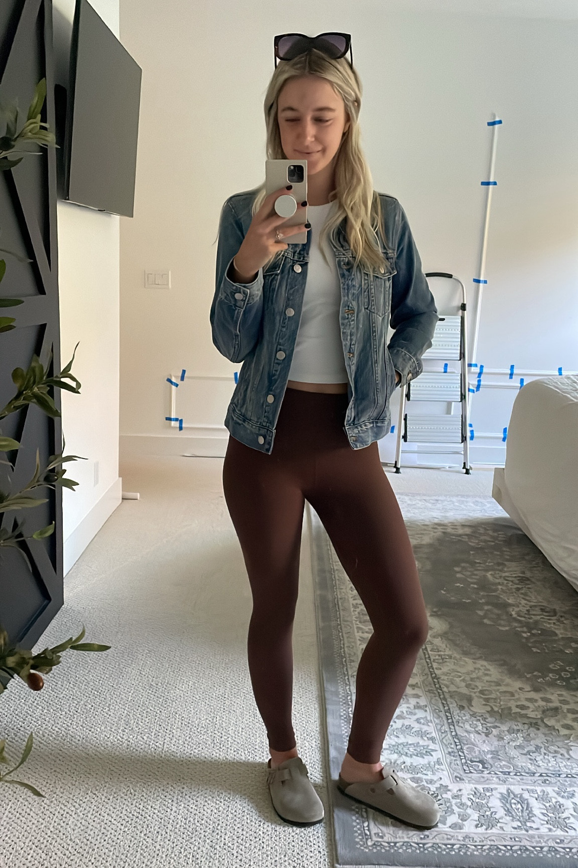 what I wore to pure barre 🫶🏼 fall outfit ideas | casual ootd | athleisure | denim jacket | ribbed leggings | clogs

#LTKfitness #LTKstyletip #LTKSeasonal
