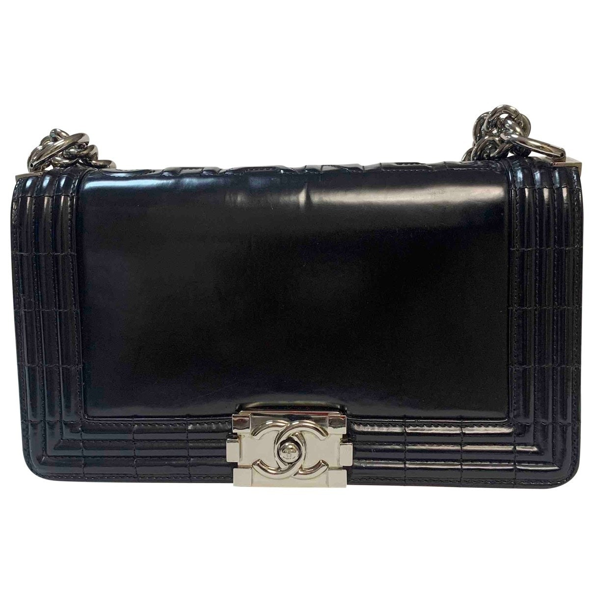 Chanel Boy Black Patent leather handbag for Women | Vestiaire Collective (Global)