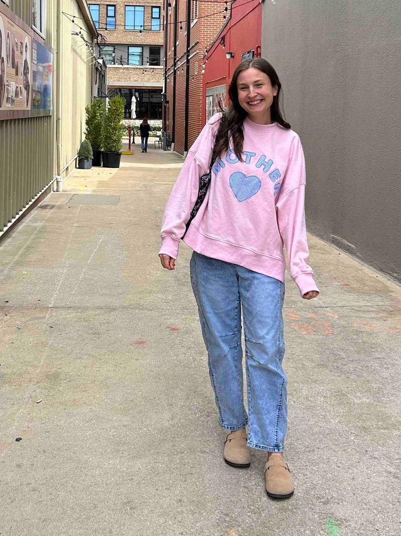 Casual everyday outfit with a pop of pink 💗
Wearing an oversized pink graphic sweatshirt (linking similar styles), paired with Amazon barrel jeans and neutral suede slip-on shoes from Amazon. This is the perfect comfy, effortless outfit for running errands, casual days out, or a laid-back weekend look.

The barrel jeans give that trendy relaxed fit while still feeling structured, and the soft pink sweatshirt adds a fun, feminine touch. Styled with neutral suede shoes for a cozy, minimal vibe that’s easy to throw on and go.

Everything is easy, affordable, and versatile — linking my exact Amazon barrel jeans and suede shoes, plus similar graphic sweatshirts to recreate this look 🤍

#ltkstyle #ltkcasual #ltkunder50 #amazonfashion #amazonfinds #amazonstyle #barreljeans #baggyjeans #denimtrend #casualoutfit #everydaystyle #momstyle #comfortableoutfit #oversizedsweatshirt #pinkoutfit #graphiccrewneck #neutralstyle #cozystyle #weekendoutfit #effortlessstyle #trendycasual #outfitinspo #springoutfit #fallcasual 

 #LTKMothersDay #LTKootd #LTKmomlife