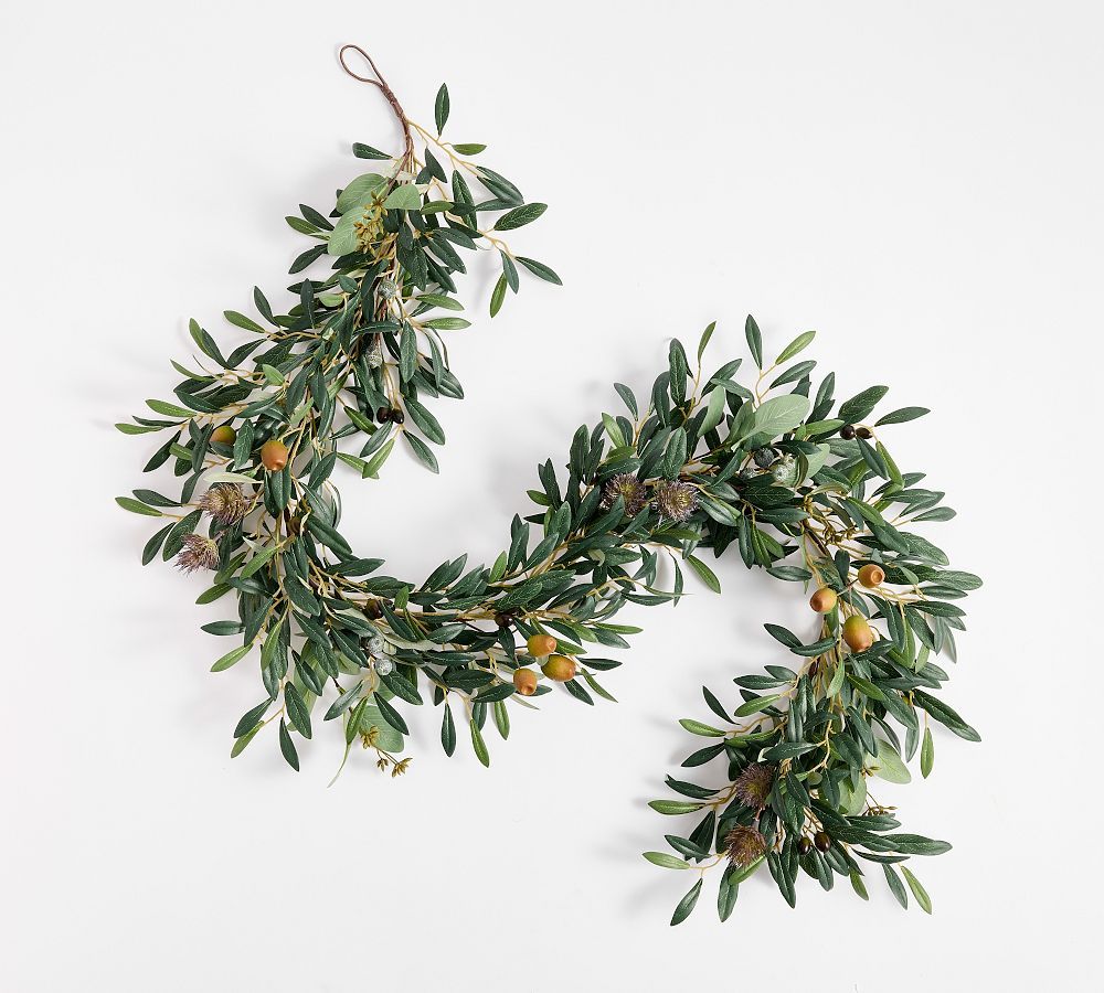 Faux Mixed Olive Garland | Pottery Barn (US)