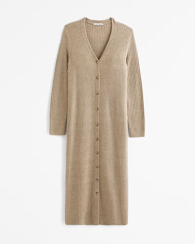 Ribbed Sweater Duster Dress | Abercrombie & Fitch (US)