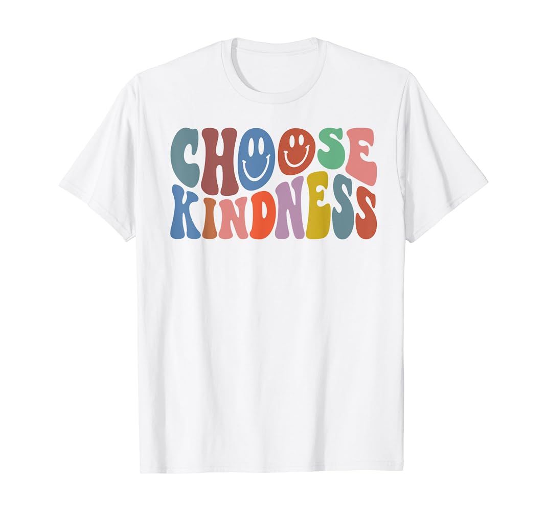 Retro Vintage Smiley Face Choose Kindness Lover spiritual T-Shirt | Amazon (US)