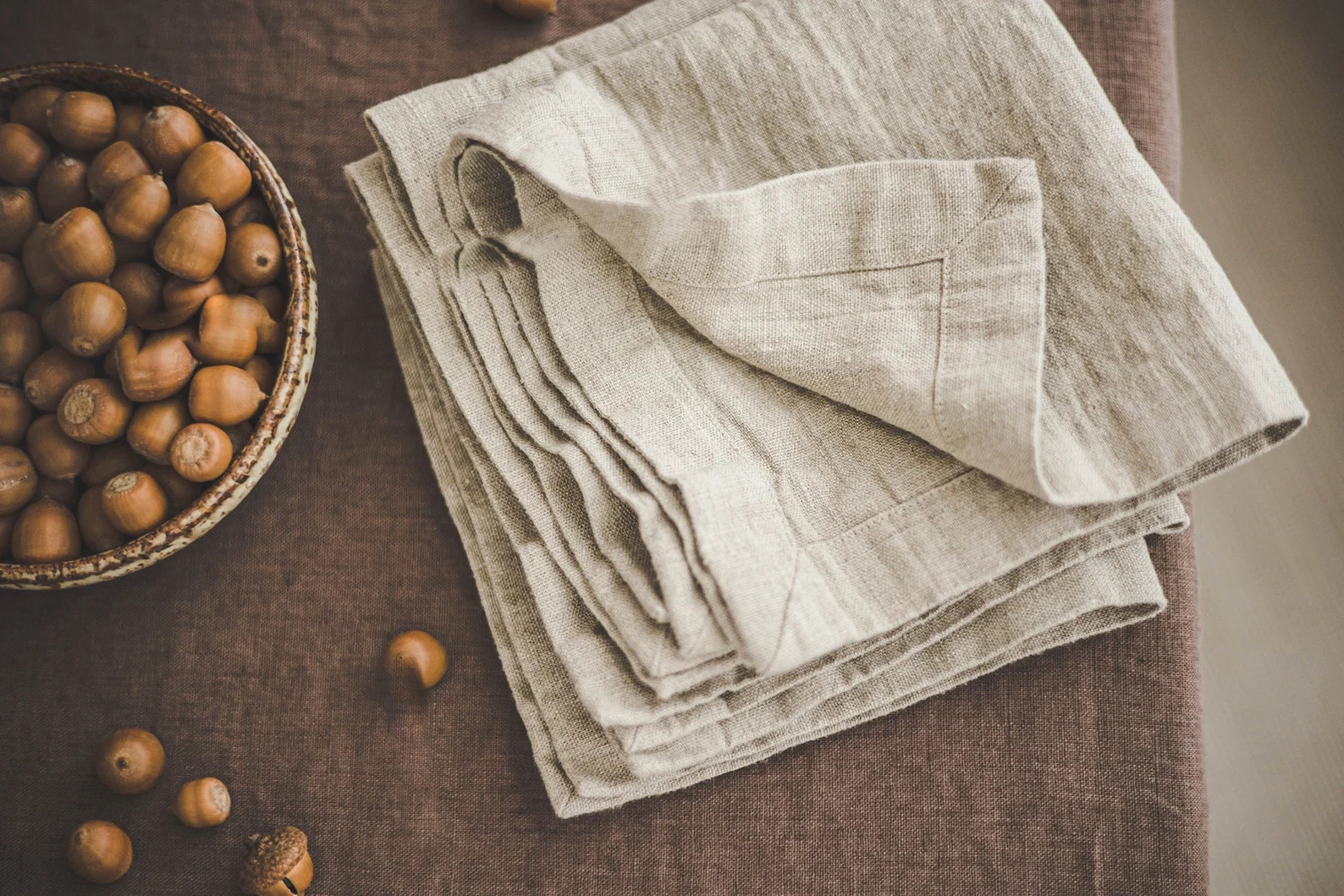 Natural Linen Napkins, Washed Heavyweight Linen Napkins in Various Colors, Dining Table Napkins, ... | Etsy (US)