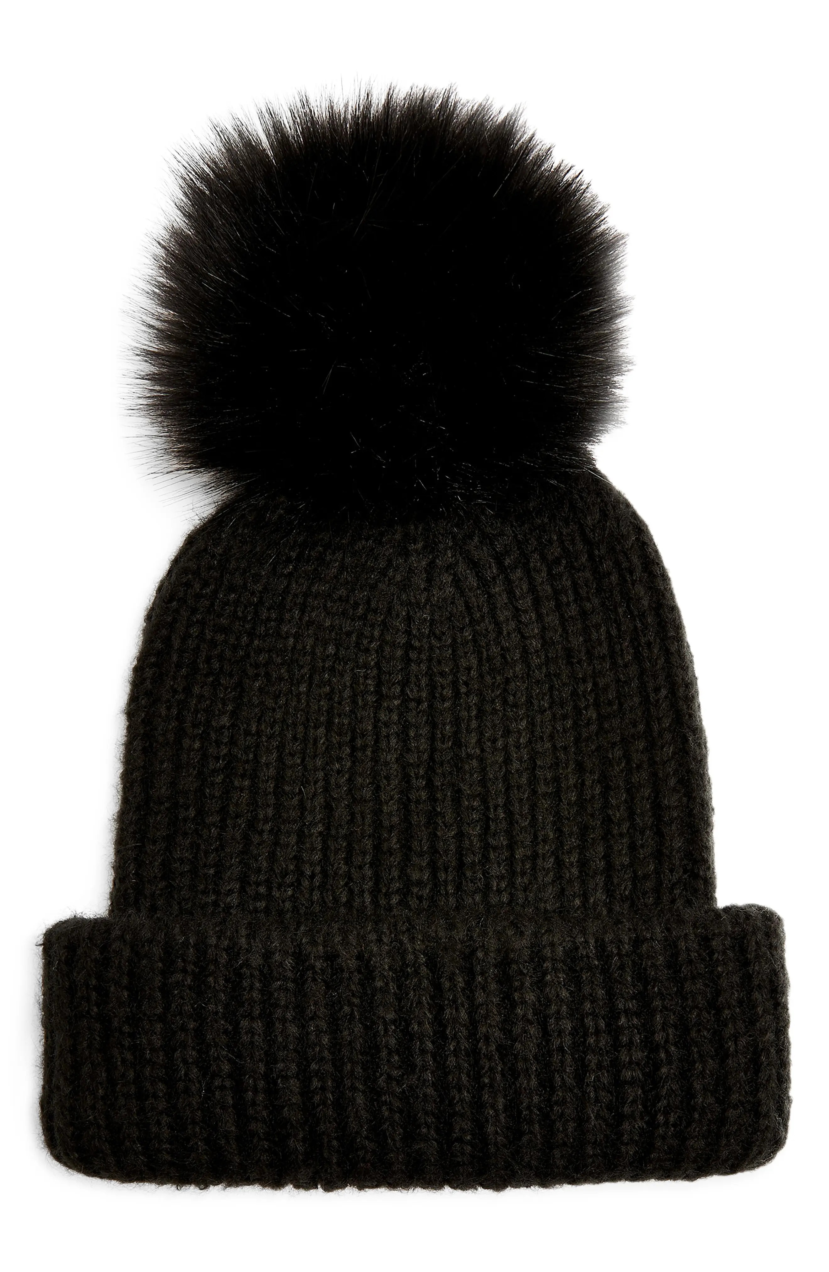 Women's Topshop Pom Beanie - Black | Nordstrom