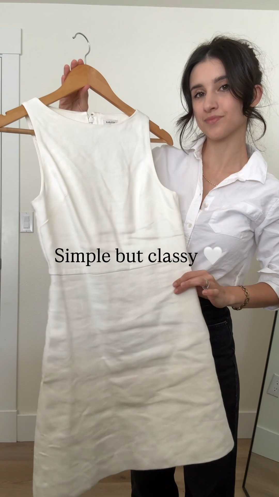 A classic linen mini dress 🤍 so simple but very classy & polished & really easy to layer and elevate even more 🤍 this one is a linen blend! Very thick and opaque!

#LTKgrwm #LTKPetite #LTKootd