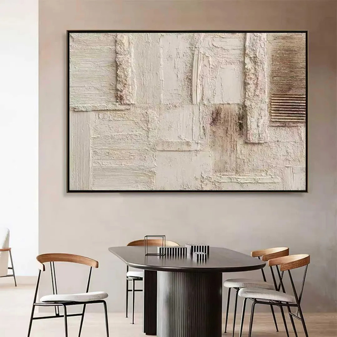 Textured Geometric Oil Painting, 3D Impasto Relief Canvas Art | Etsy (Global)