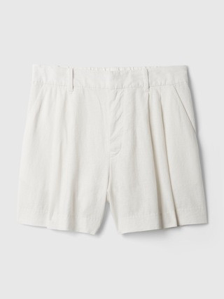 365 High Rise Linen-Blend Shorts | Gap (US)
