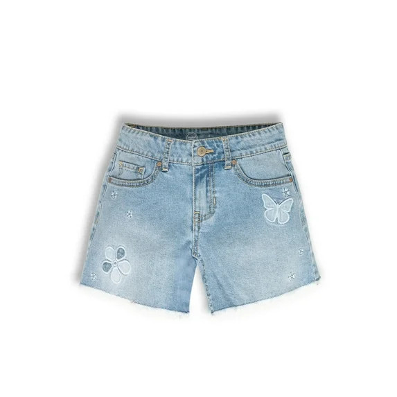 Wonder Nation Girls Baggy Denim Shorts, Size 5-18 | Walmart (US)