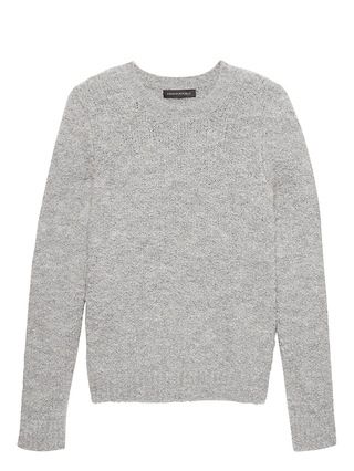 Petite BouclÃ© Crew-Neck Sweater | Banana Republic US