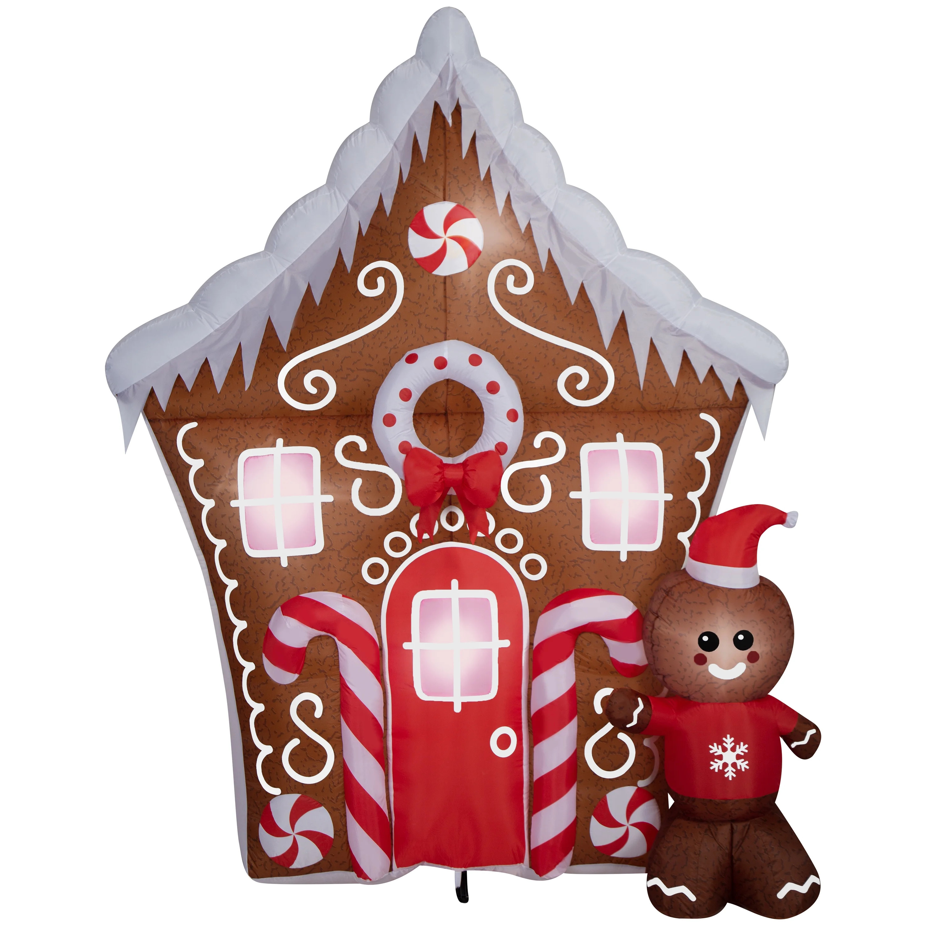 New Christmas Airblown Inflatables Yard Decoration Decorated Gingerbread House Scene 8.5 ft - Wal... | Walmart (US)