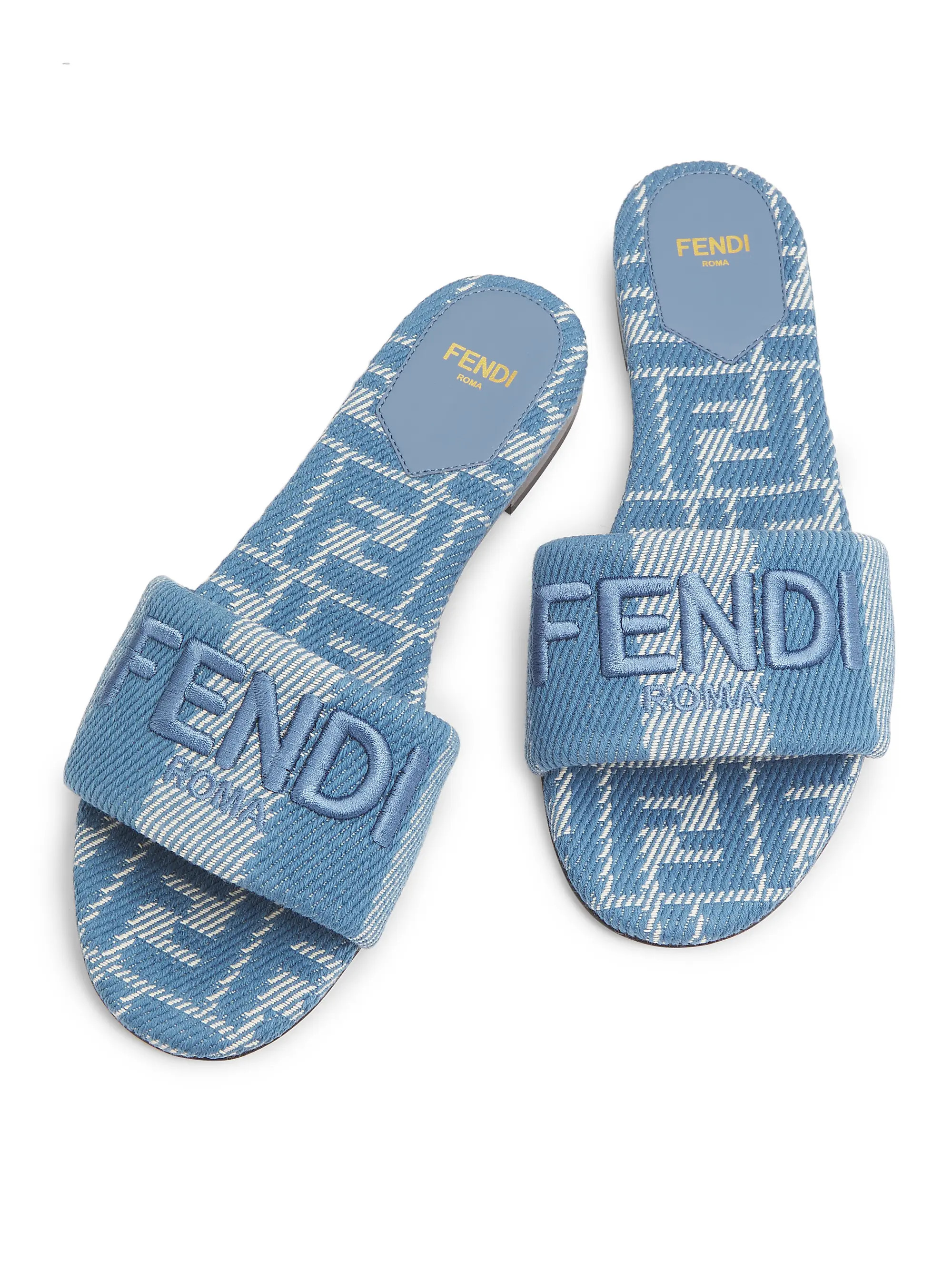 Fendi Signature Slide Sandals | Saks Fifth Avenue | Saks Fifth Avenue