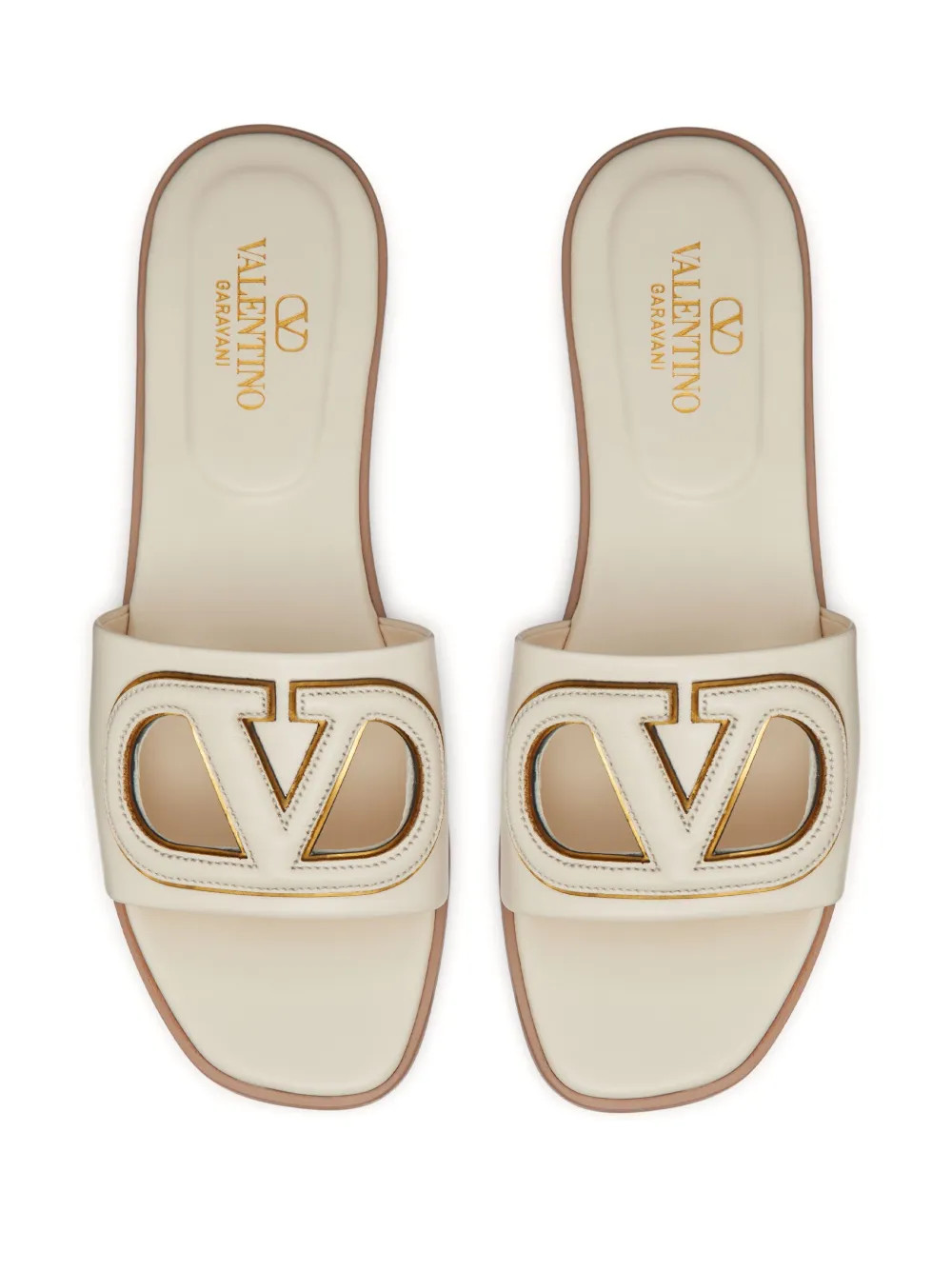v-logo cut-out sandals | Farfetch Global