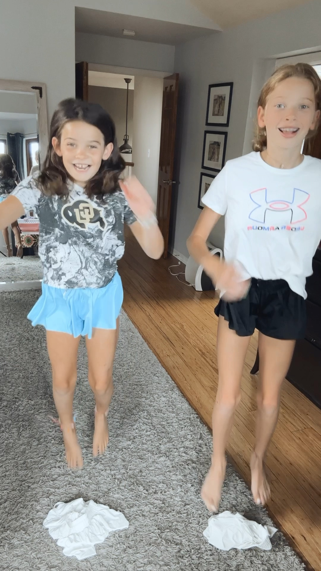 The Harvey Girls LOVE these shorts! So much so, they each wanted 4 pairs & wear them EVERYDAY! 🤣 I must say, they are the only activewear I’ve bought them that I’ve loved too! #kidsactivewear

Sizing - Charlotte (size 8) wearing Medium 
Evie (size 10) wearing Large

#LTKkids #LTKFind #LTKBacktoSchool