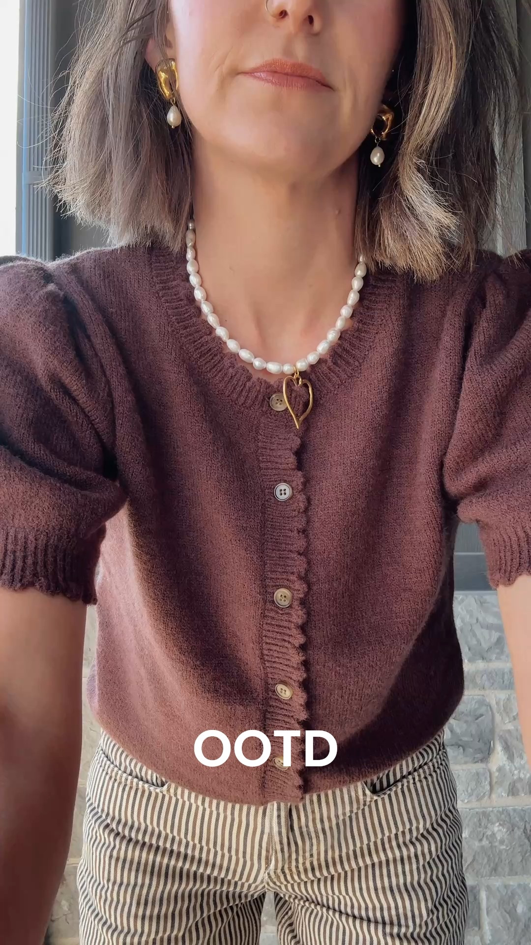 Chocolate brown scalloped cardigan + striped Topshop jeans = my new favorite mom-friendly fall outfit 🤎
Styled with my Gucci mules for that comfy-but-elevated look.
Linking similar cardigans. Mine is the brand Entro from a local boutique 

#LTKmomlife #LTKFindsUnder50 #LTKootd