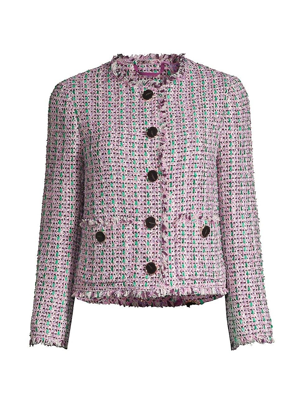 Kate Spade New York Women's Jasmin Tweed Jacket - Chalk Pink - Size 4 | Saks Fifth Avenue