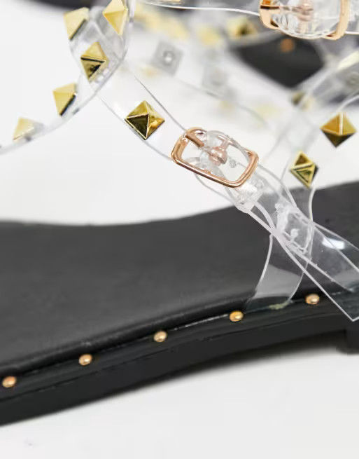 Truffle Collection clear gladiator sandals with studs | ASOS (Global)