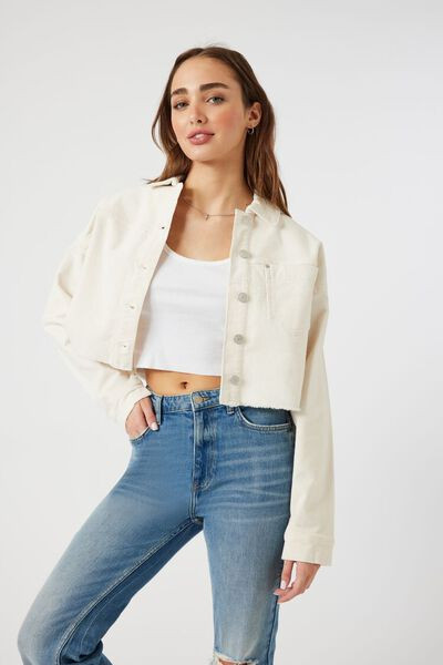 Corduroy Cropped Trucker Jacket | Forever 21 (US)