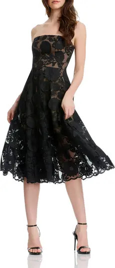 Dress the Population Kailyn Strapless Floral Lace Cocktail Dress | Nordstrom | Nordstrom