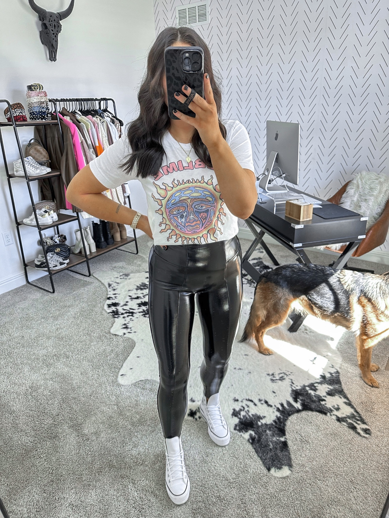 Tee — small
Leggings — small petite

White leather platform converse sneakers outfit | graphic tee and leggings outfit | patent leather leggings outfit | concert outfit | faux leather leggings outfit 



#LTKunder50 #LTKshoecrush #LTKstyletip