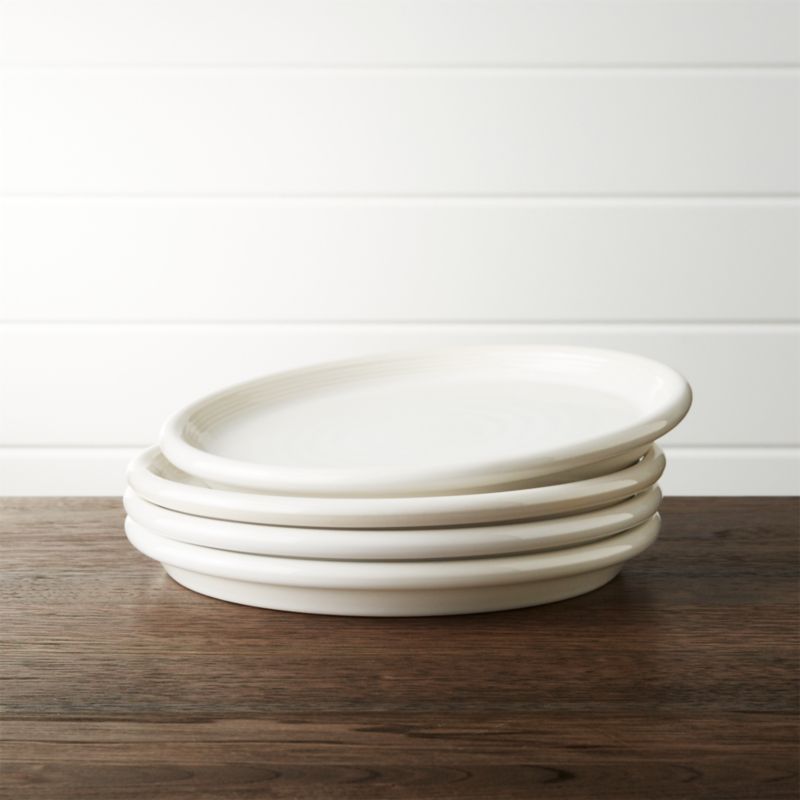 Set of 4 Farmhouse White Salad Plates + Reviews | Crate and Barrel | Crate & Barrel