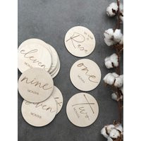 Baby Milestone Cards, Wooden Signs, Monthly Photos, Shower Gift, Newborn Photo Props, Markers | Etsy (US)