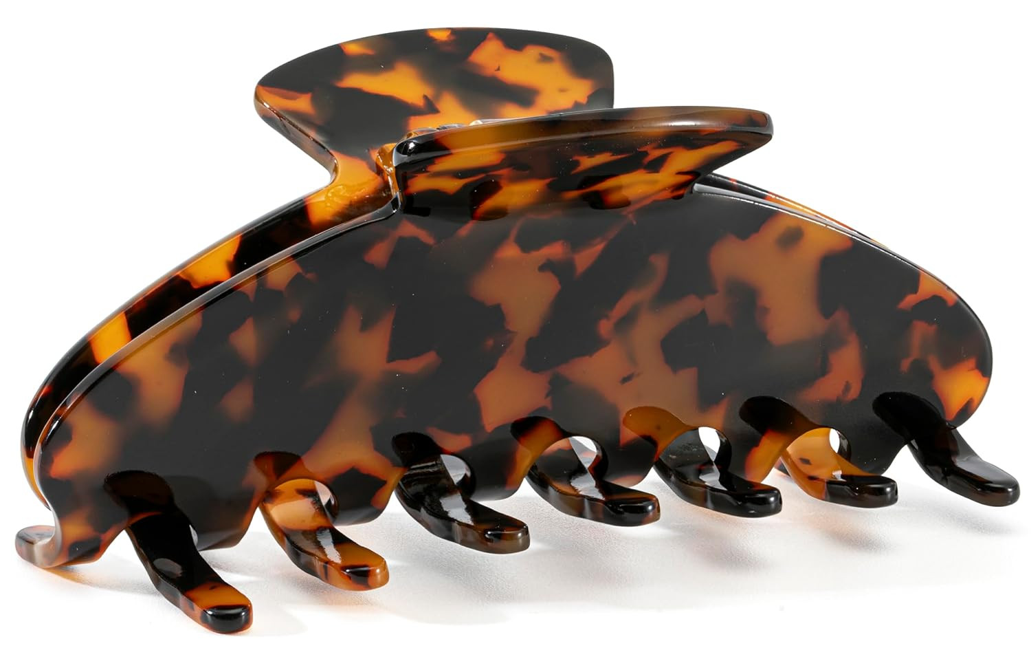 Acetate Tortoise Shell Claw Clip for Women, 4 Inch Large Jaw Clip for Thick,Medium or Thin Hair,Vintage Y2K Hair Clips(Dark Tortoise ） | Amazon (US)