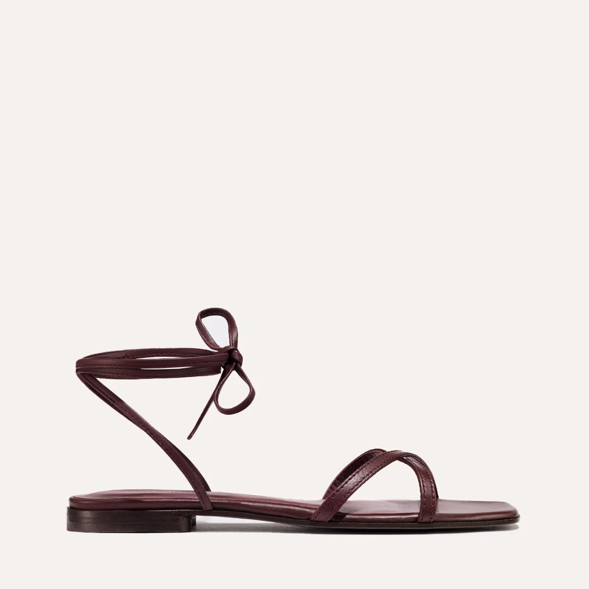 The Wrap Sandal - Burgundy Nappa | Margaux