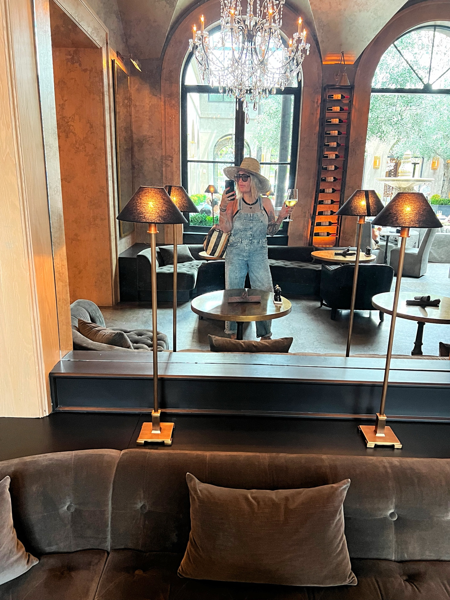 Free people overalls and a glass of Chardonnay ✨ wearing a size large in the overalls

#LTKSummerSales #LTKMidsize #LTKxNSale