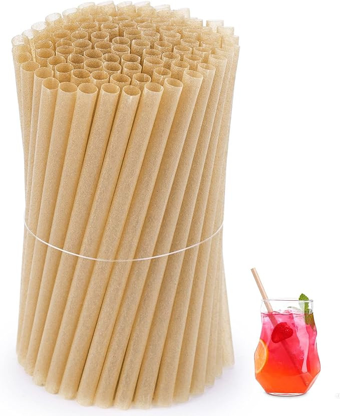 HANSGO Cocktail Straws, 5 Inch Short Sugarcane Straws Disposable Mini Cocktail Stirrers for Bar, ... | Amazon (US)