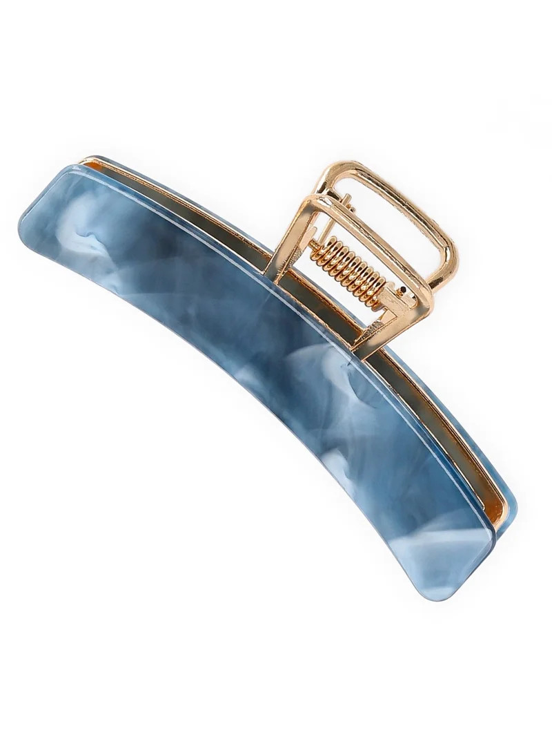 Time and Tru Women's Hair Claw Clips, 2-Pack, Blue | Walmart (US)