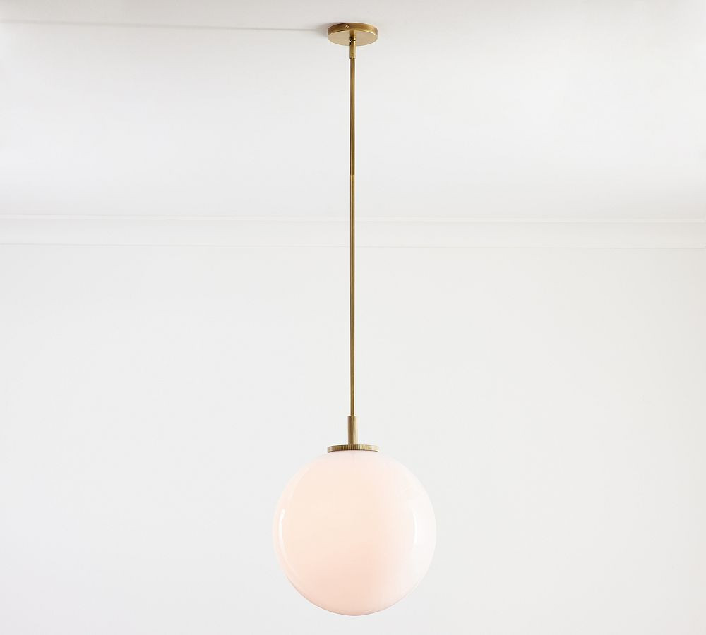 Harlow Milk Glass Round Pendant (16") | Pottery Barn (US)