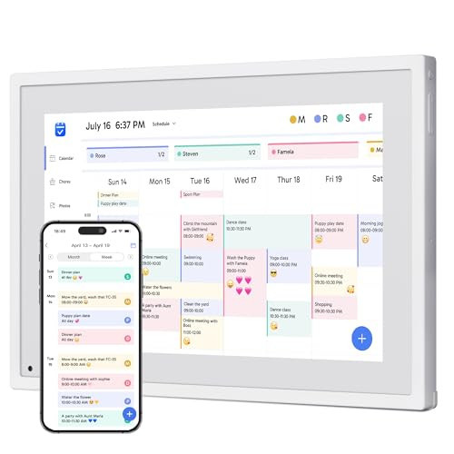 Dragon Touch 10.1" Digital Calendar Chore Chart – Interactive Touchscreen, Smart Family Planner, Hearth Display Digital Calendar Wall & Desk Mountable for Seamless Scheduling | Amazon (US)
