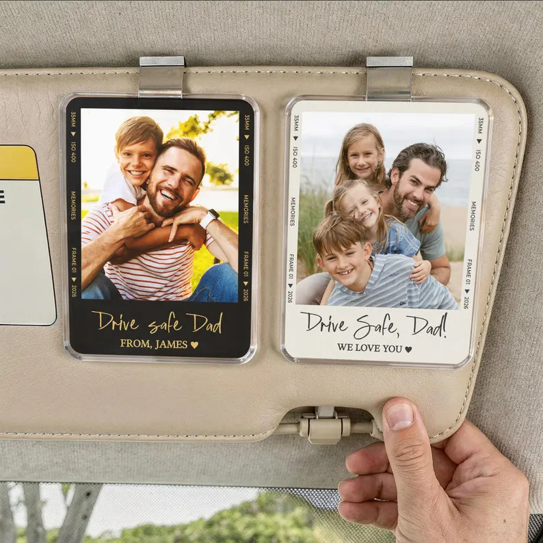 Fathers Day Gift for Dad Photo Car Visor Clip, Drive Safe Daddy, Drive Safe Sun Visor Clip, Husba... | Etsy (Global)