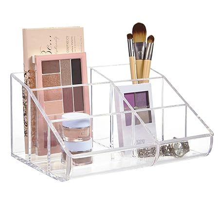 STORi Clear Plastic 6-Compartment Vanity Makeup Organizer | Amazon (US)