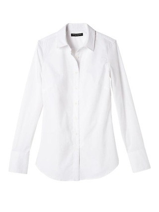 Parker-Fit White Boyfriend Tunic | Banana Republic US