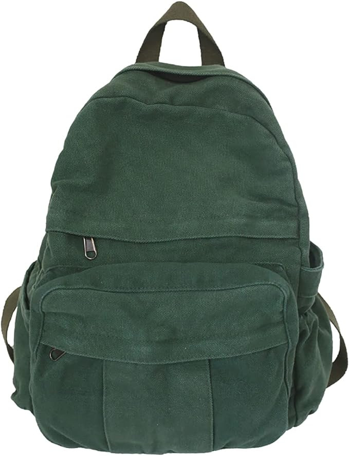 GAXOS Laptop Backpack for Women Travel Canvas Backpack for Women Vintage Green Aesthetic Backpack... | Amazon (US)