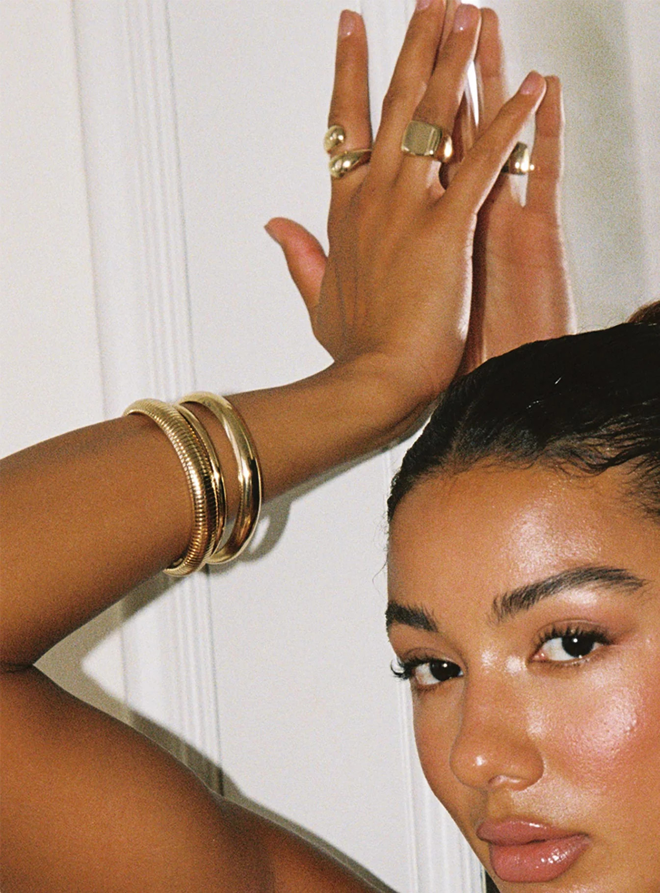 Dapperton Bangle Set Gold | Princess Polly AU