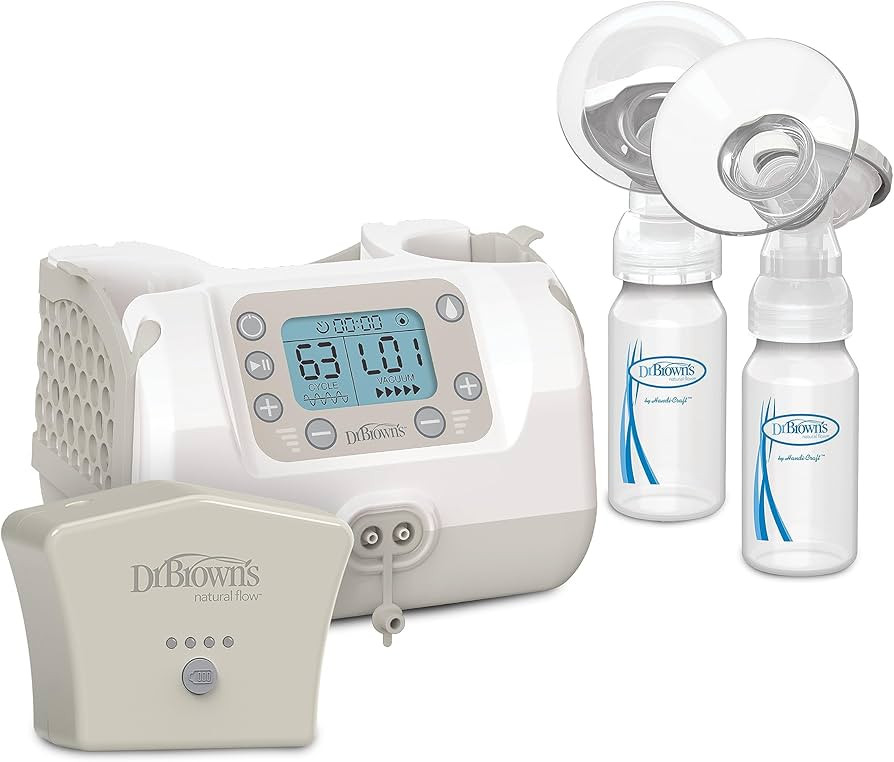 Dr. Brown's Customflow Double Electric Breast Pump and Dr. Brown's Battery Pack | Amazon (US)
