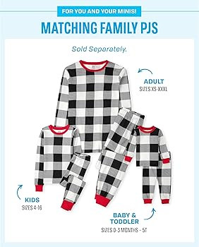 The Children's Place Baby Family Matching, Plaid Thermal Pajamas Sets | Amazon (US)
