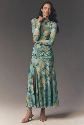 Bardot Lea Printed Mesh Midi Dress | Anthropologie (US)