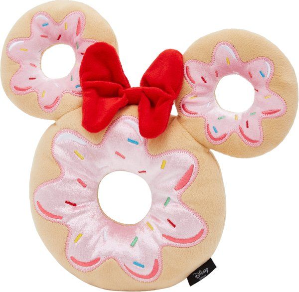 DISNEY Minnie Mouse Donut Plush Squeaky Dog Toy - Chewy.com | Chewy.com