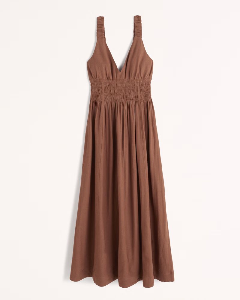 Scrunchie Strap Maxi Dress | Abercrombie & Fitch (US)