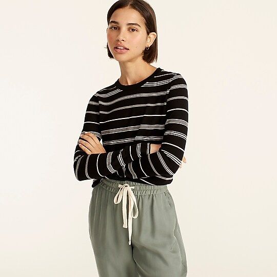 Margot crewneck sweater in stripe | J.Crew US